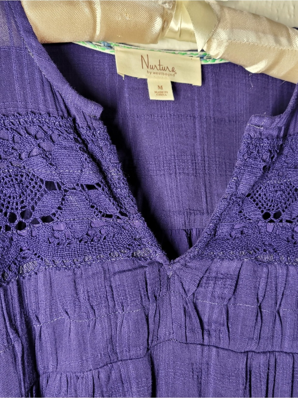 Nurture by Lamaze Blue Crochet-Trim Long Sleeve Dress - Picture 4 of 9